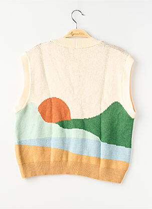 Vestă cu mâneci scurte croială dreaptă bej PULL & BEAR femeie