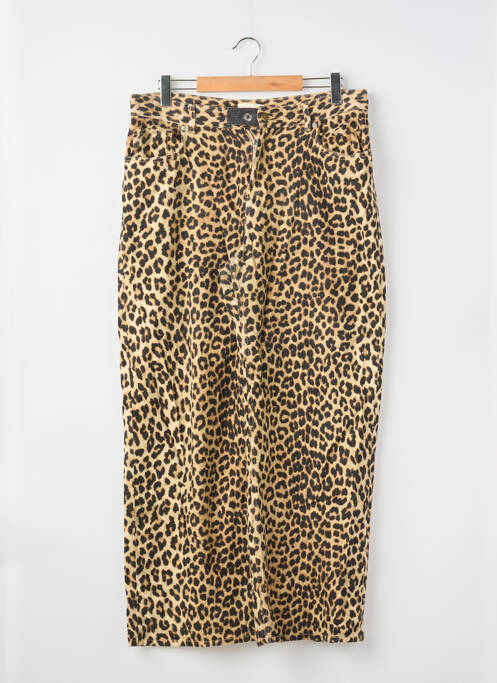 Pantalon drept închidere cu fermoar sub clapetă cu nasturi mărime normală maro H&M femme