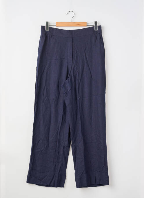 Pantalon drept talie elastică mărime normală albastru ZARA femme