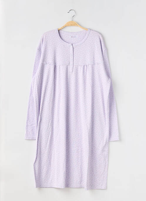 Cămașă de noapte mâneci lungi violet LUNA femme