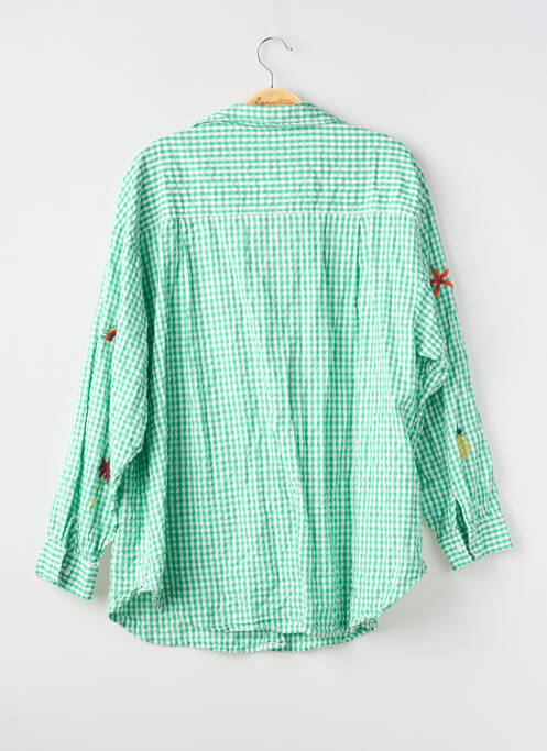 Cămașă croială dreaptă mâneci lungi verde PROMOD femme