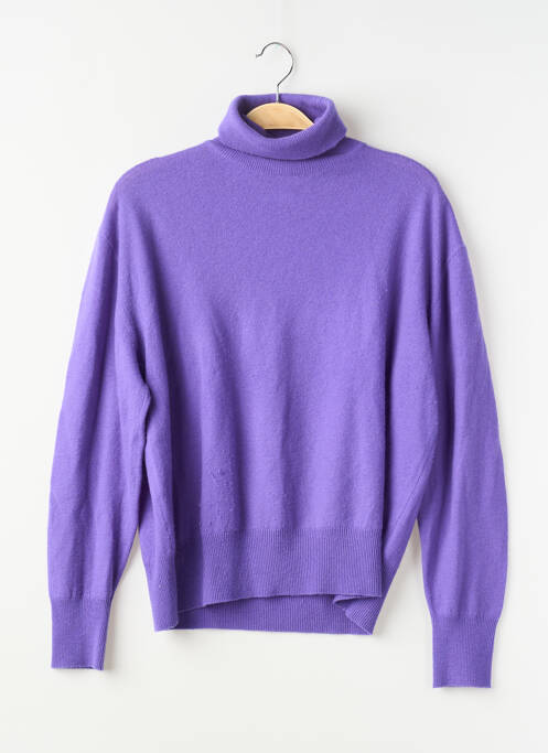 Pulover cu guler înalt croială cambrată mâneci lungi violet ZARA femme