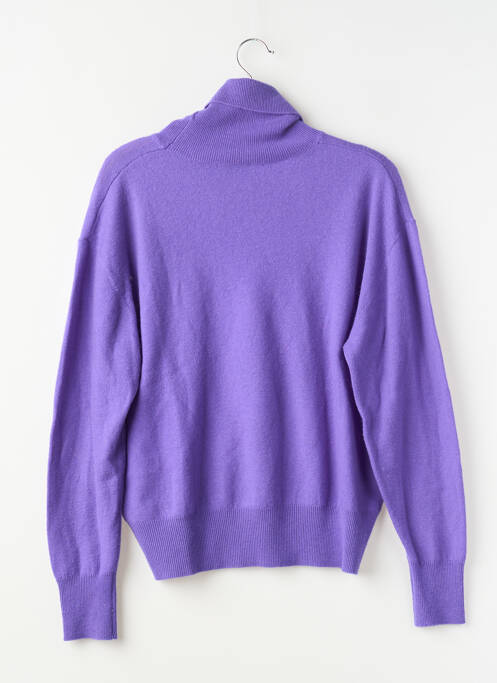 Pulover cu guler înalt croială cambrată mâneci lungi violet ZARA femme