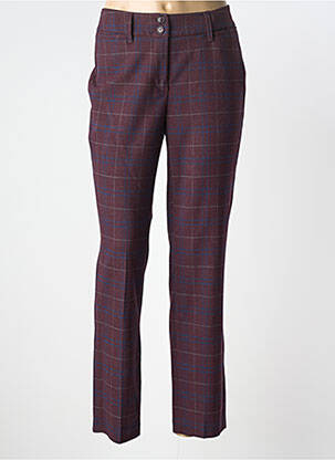 Pantalon chino țesătură poplin mărime normală roșu GARDEUR femeie