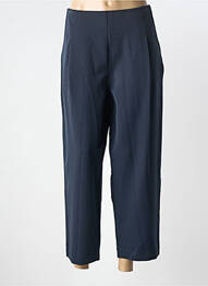 Pantalon 7/8 țesătură poplin mărime normală albastru ELEONORA AMADEI femme