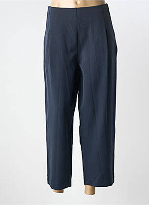 Pantalon 7/8 țesătură poplin mărime normală albastru ELEONORA AMADEI femme