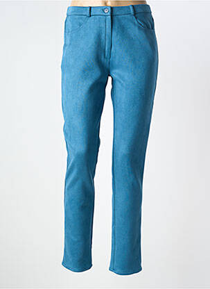 Pantalon slim elasticitate mărime normală albastru GEVANA femeie