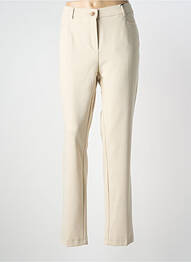 Pantalon chino țesătură poplin mărime normală bej TONI femme