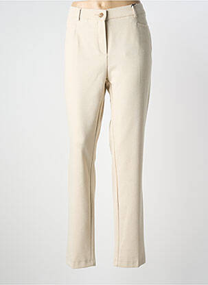 Pantalon chino țesătură poplin mărime normală bej TONI femme