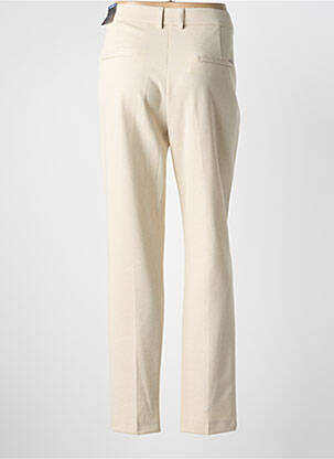 Pantalon chino țesătură poplin mărime normală bej TONI femeie
