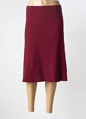 Fustă midi căptușeală textilă roșu GEVANA femme