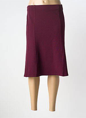 Fustă midi căptușeală textilă violet GEVANA femme
