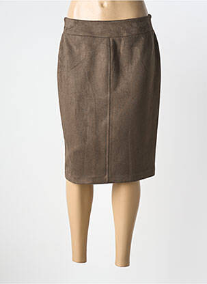 Fustă midi mărime normală maro GEVANA femme