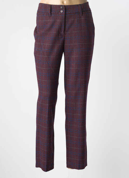 Pantalon chino țesătură poplin mărime normală roșu GARDEUR femme