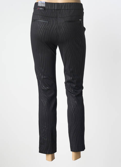 Pantalon 7/8 elasticitate mărime normală negru TONI femme