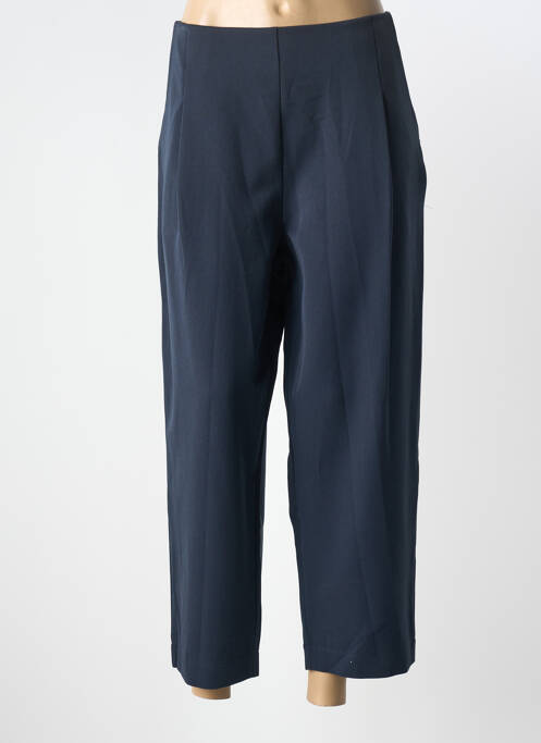 Pantalon 7/8 țesătură poplin mărime normală albastru ELEONORA AMADEI femme