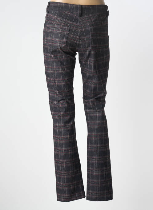 Pantalon drept închidere cu fermoar sub clapetă cu nasturi mărime normală gri GEVANA femme