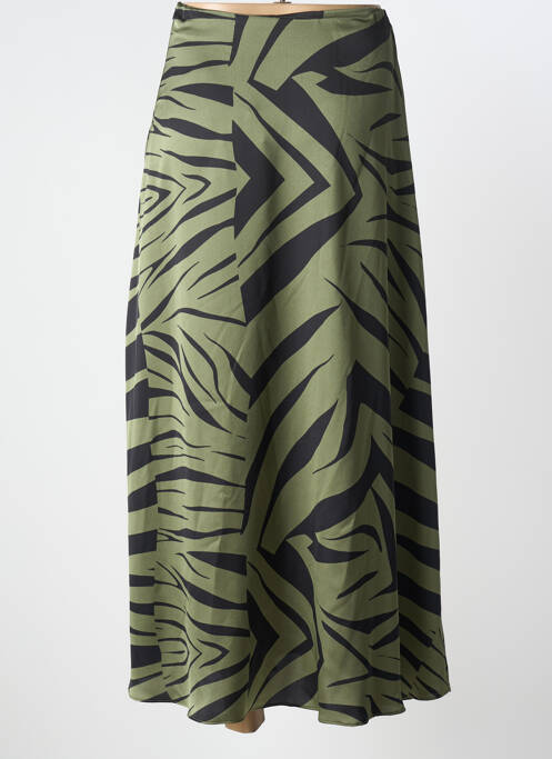 Fustă lungă închidere cu fermoar lateral verde LOLA CASADEMUNT femme