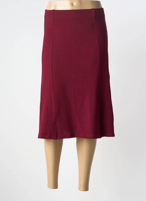 Fustă midi căptușeală textilă roșu GEVANA femme