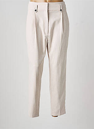 Pantalon drept elasticitate mărime normală bej LESLIE femeie