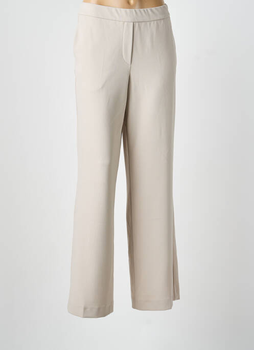 Pantalon drept țesătură crep mărime normală bej GARDEUR femme