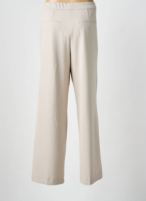Pantalon drept țesătură crep mărime normală bej GARDEUR femme