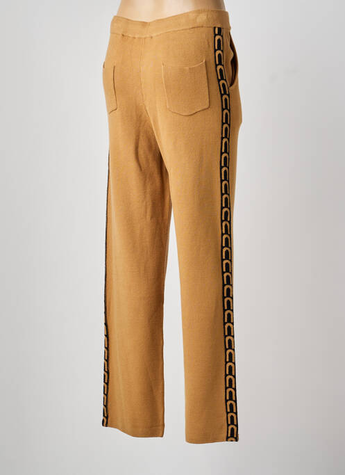 Pantalon drept talie elastică mărime normală maro PASSIONI femme