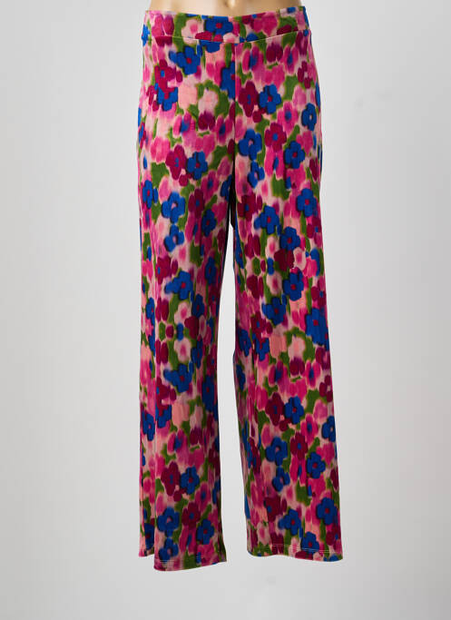 Pantalon drept elasticitate mărime normală roz LEO & UGO femme