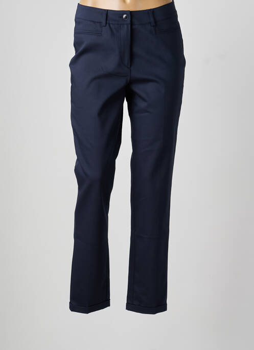 Pantalon slim țesătură poplin mărime normală albastru GARDEUR femme