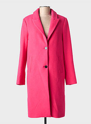 Palton lung croială dreaptă fără glugă roz EVA KAYAN femme