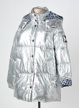 Geacă matlasată buzunare cu glugă argintiu LOLA CASADEMUNT femme
