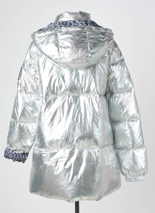 Geacă matlasată buzunare cu glugă argintiu LOLA CASADEMUNT femme