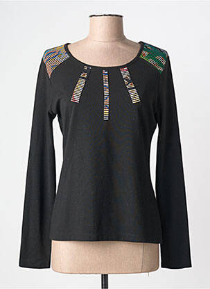 Pulover croială cambrată mâneci lungi negru OLIVIER PHILIPS femme