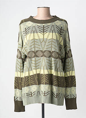 Pulover guler rotund mâneci lungi verde MARIA BELLENTANI femme