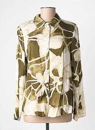 Cămașă imprimeu fantezie mâneci lungi verde MARIA BELLENTANI femme