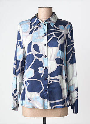 Cămașă imprimeu fantezie mâneci lungi albastru MARIA BELLENTANI femme