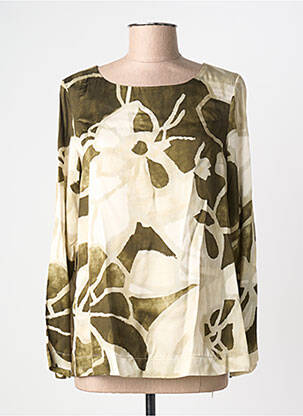 Bluză imprimeu fantezie mâneci lungi verde MARIA BELLENTANI femme