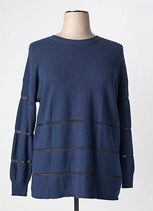 Pulover guler rotund mâneci lungi albastru MARIA BELLENTANI femme