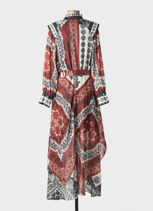 Rochie lungă mâneci lungi mâneci lungi maro LESLIE femme