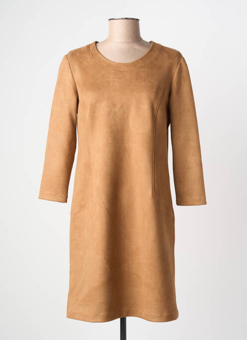 Rochie scurtă mâneci 3/4 mâneci 3/4 maro GEVANA femme