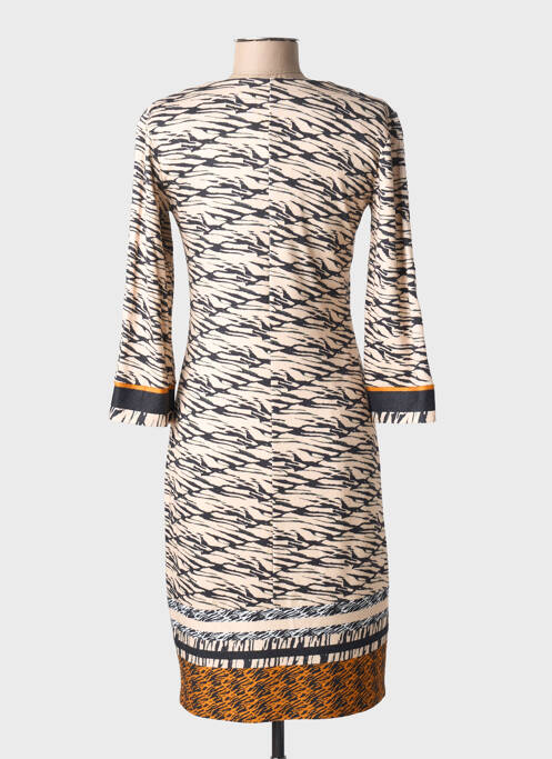 Rochie midi mâneci 3/4 mâneci 3/4 bej GEVANA femme