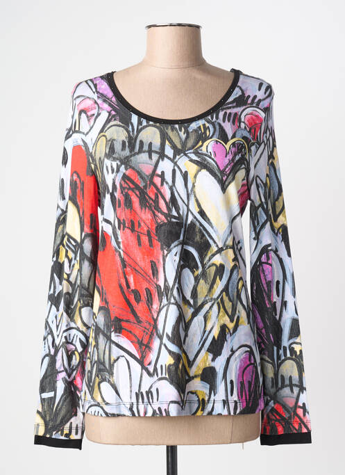 Tricou imprimeu fantezie mâneci lungi negru DOLCEZZA femme