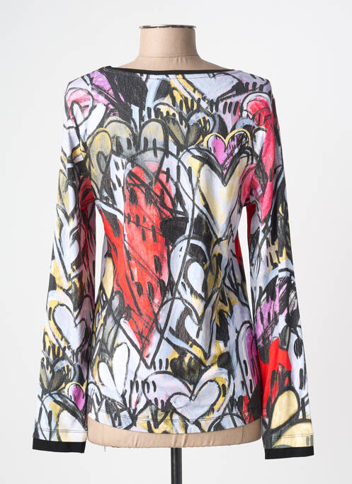 Tricou imprimeu fantezie mâneci lungi negru DOLCEZZA femme