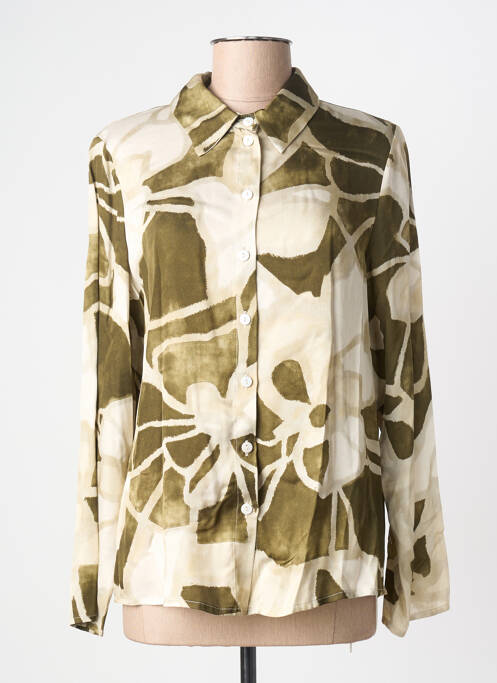 Cămașă imprimeu fantezie mâneci lungi verde MARIA BELLENTANI femme