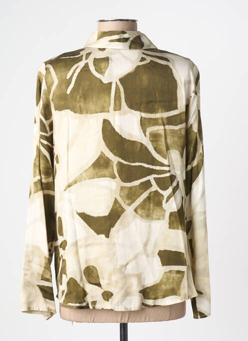 Cămașă imprimeu fantezie mâneci lungi verde MARIA BELLENTANI femme