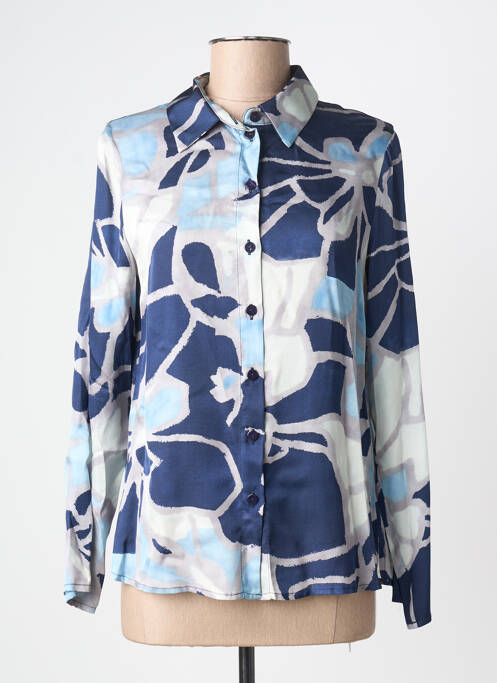 Cămașă imprimeu fantezie mâneci lungi albastru MARIA BELLENTANI femme