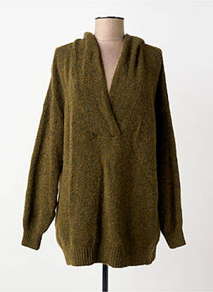 Pulover guler în v mâneci lungi verde EVA KAYAN femme