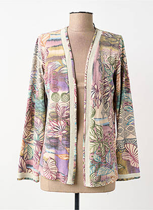 Vestă cu mâneci lungi elasticitate bej GEVANA femme