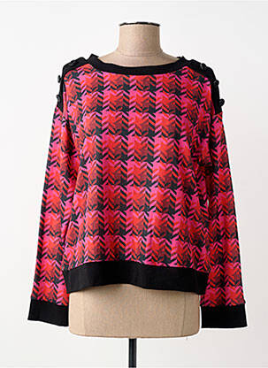 Pulover elasticitate mâneci lungi roz LESLIE femeie