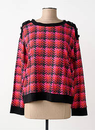 Pulover elasticitate mâneci lungi roz LESLIE femme